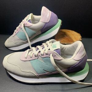 New Balance 237 Womens Sneakers Beige Purple Green Pink Shoe Size 8.5